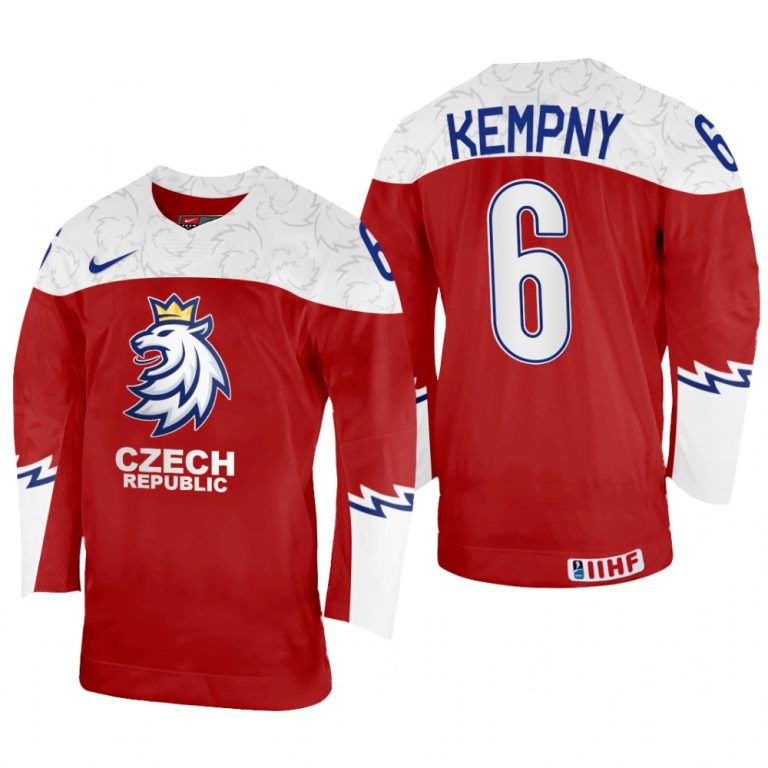 Men Michal Kempny Czechia Hockey Red Away Jersey 2022 IIHF World Championship