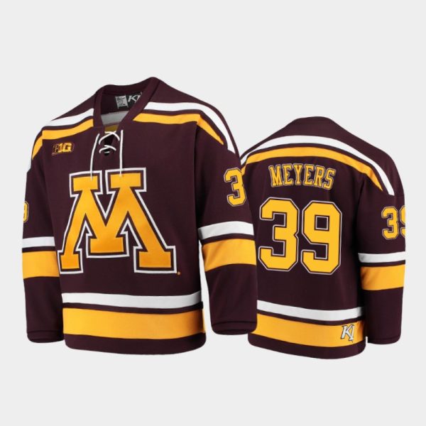 Men Minnesota Golden Gophers Ben Meyers #39 2021 B1G Tournament Championship Maroon Replica Jersey