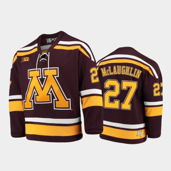 Men Minnesota Golden Gophers Blake McLaughlin #27 2021 B1G Tournament Championship Maroon Replica Jersey