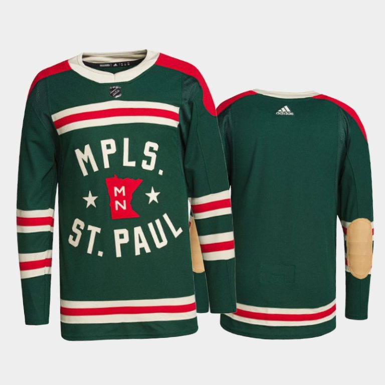 Men Minnesota Wild 2022 Winter Classic Green Jersey