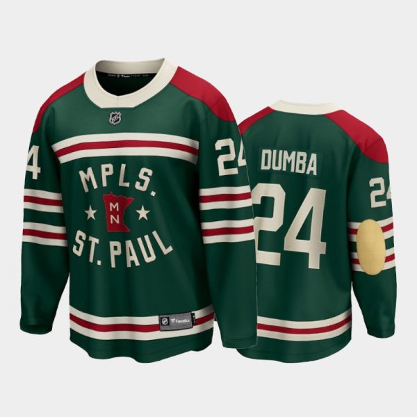 Men Minnesota Wild #24 Matt Dumba 2022 Winter Classic Green State of Hockey Jersey