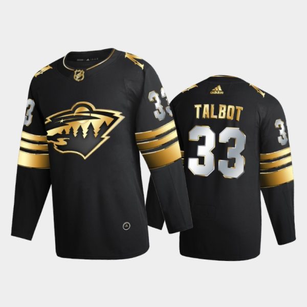 Men Minnesota Wild Cam Talbot #33 2020-21 Golden Edition Black Limited Jersey