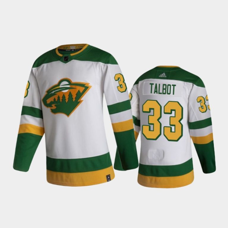 Men Minnesota Wild Cam Talbot #33 Reverse Retro 2020-21 White Jersey