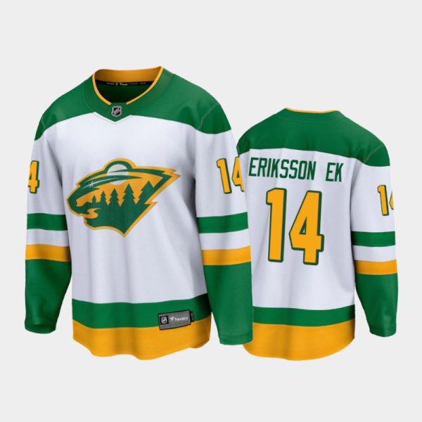 Men Minnesota Wild Joel Eriksson Ek #14 Special Edition White 2021 Jersey