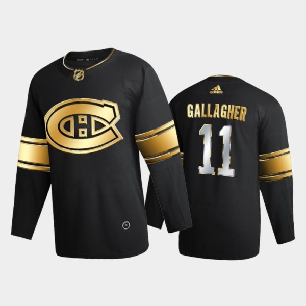 Men Montreal Canadiens Brendan Gallagher #11 2020-21 Golden Edition Black Limited Jersey