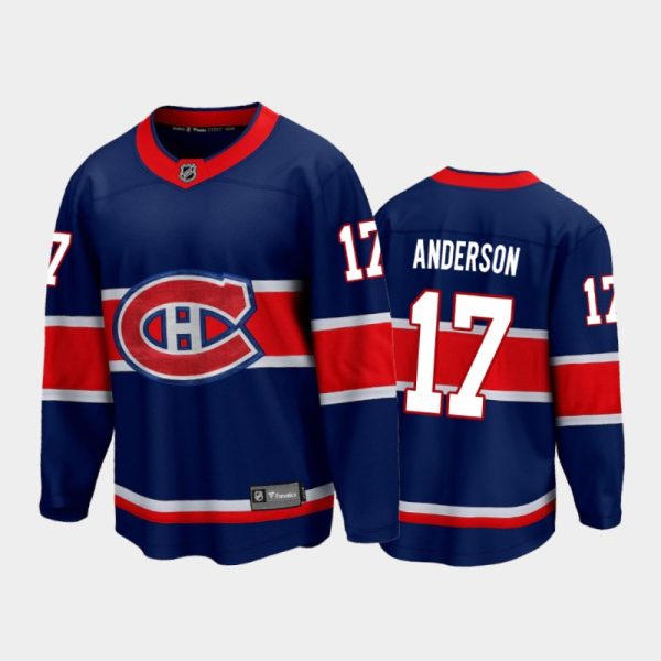 Men Montreal Canadiens Josh Anderson #17 Special Edition Navy 2021 Jersey