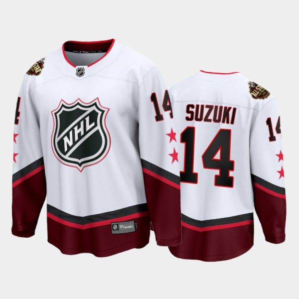Men Montreal Canadiens Nick Suzuki #14 2022 All-Star Jersey White Eastern Conference