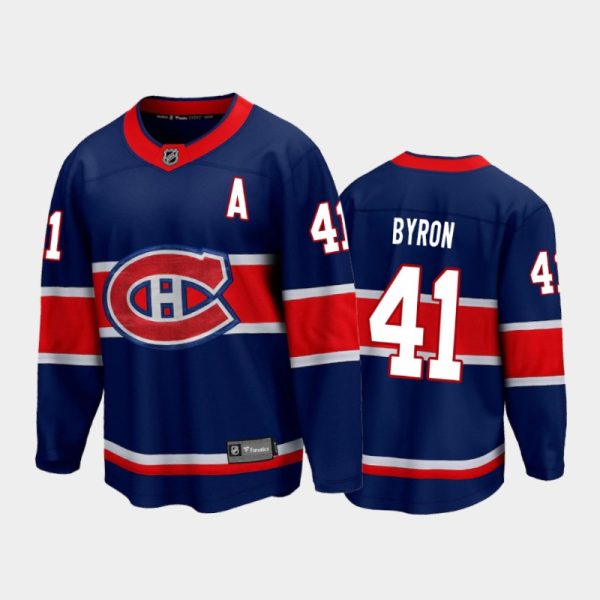 Men Montreal Canadiens Paul Byron #41 Special Edition Navy 2021 Jersey