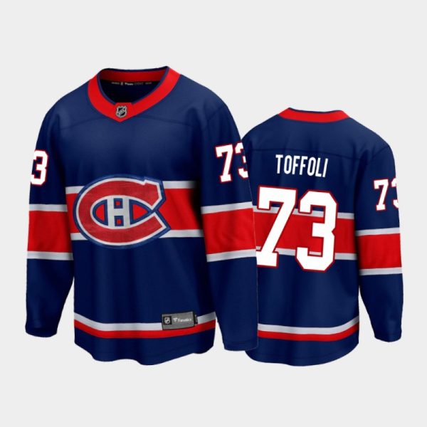Men Montreal Canadiens Tyler Toffoli #73 Special Edition Navy 2021 Jersey