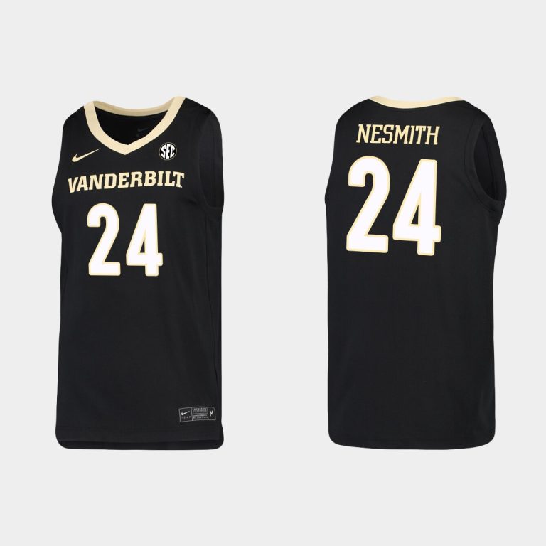 Men NCAA Basketball #24 Aaron Nesmith Black 2020 NBA Draft Vanderbilt Jersey