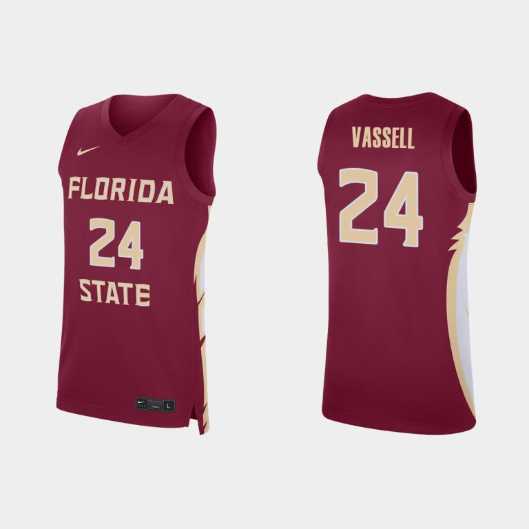 Men NCAA Basketball #24 Devin Vassell Red 2020 NBA Draft Florida State Jersey