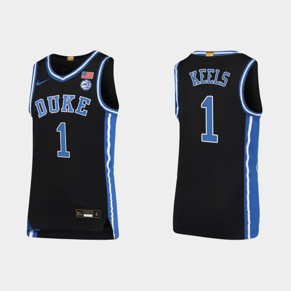 Men NCAA Basketball Duke Blue Devils #1 Trevor Keels Black Limited Basketball Jersey