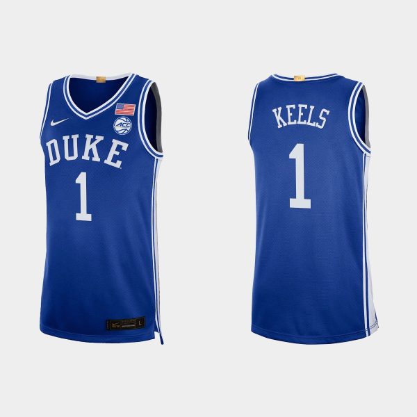 Men NCAA Basketball Duke Blue Devils #1 Trevor Keels Royal Basketball Jersey