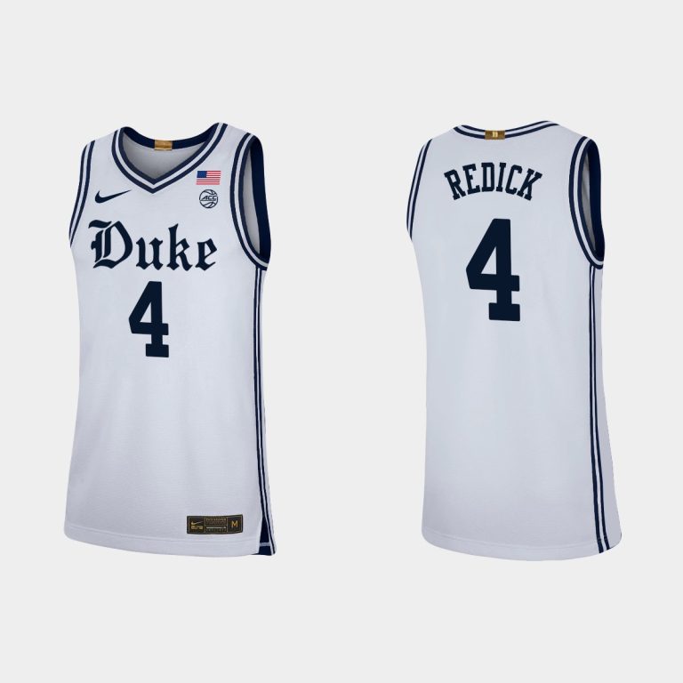 Men NCAA Basketball Duke Blue Devils #4 JJ Redick White Replica Basketball Jersey