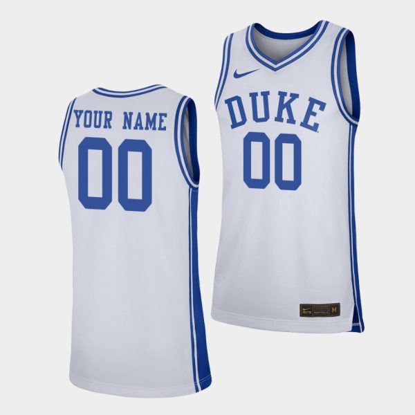 Men NCAA Basketball Duke Blue Devils Custom #00 White Replica College Basketball Jersey