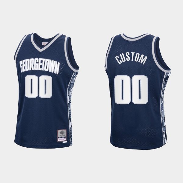 Men NCAA Basketball Georgetown Hoyas 1995-96 #00 Custom Navy Vintange Dri-FIT Swingman Jersey