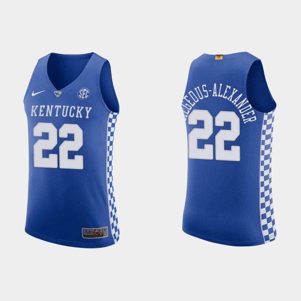 Men NCAA Basketball Kentucky Wildcats Shai Gilgeous-Alexander Jersey Royal