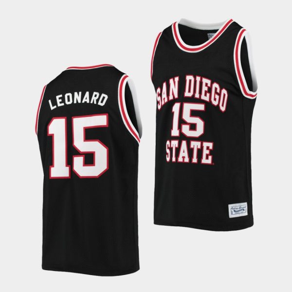 Men NCAA Basketball San Diego State Aztecs Kawhi Leonard #15 Black Alumni Limited College Basketball Jersey Original Retro Brand