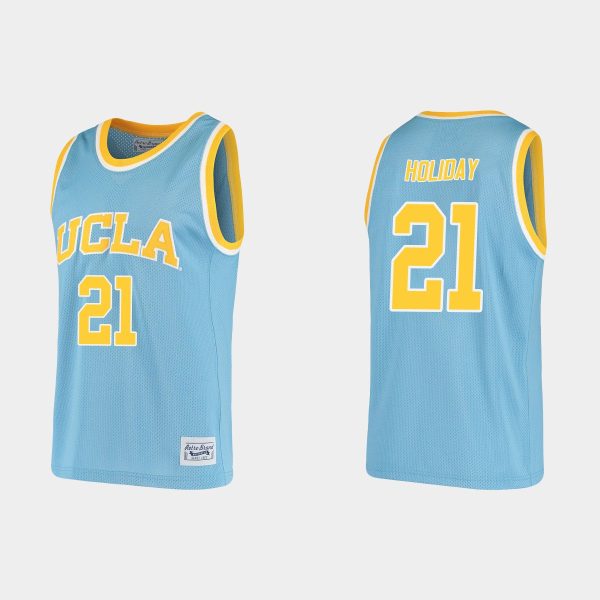 Men NCAA Basketball UCLA Bruins 2021 #21 Jrue Holiday Blue Alumni Basketball Original Retro Jersey