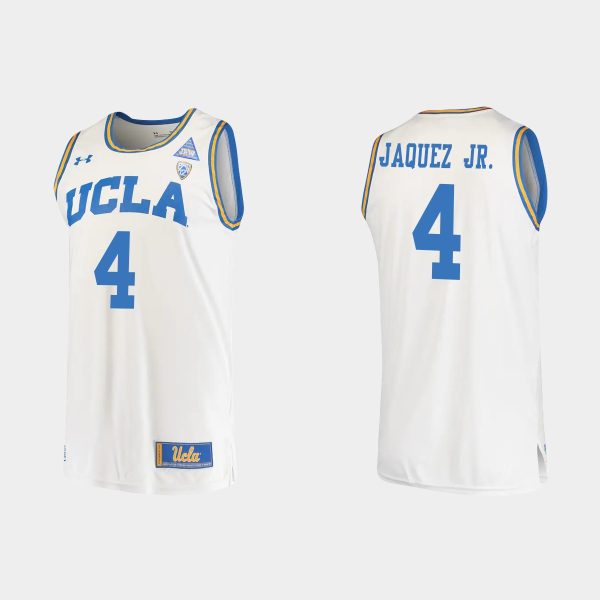 Men NCAA Basketball UCLA Bruins 2021 #4 Jaime Jaquez Jr. Original Retro White Jersey