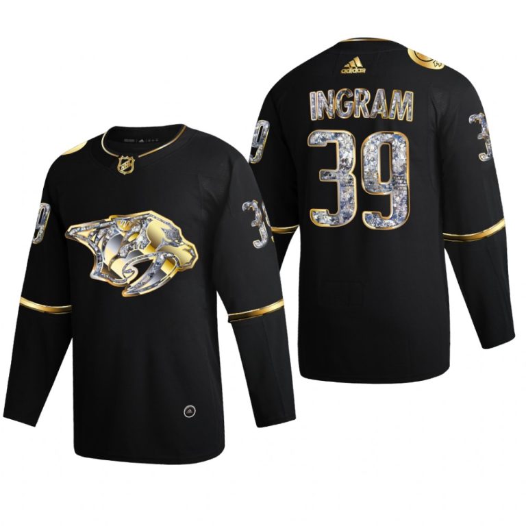 Men Nashville Predators Connor Ingram #39 Diamond Edition 2022 Stanley Cup Playoffs Black Jersey