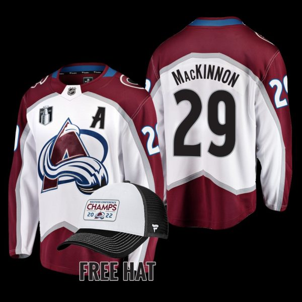 Men Nathan MacKinnon Colorado Avalanche 2022 Central Division Champions White Away Jersey
