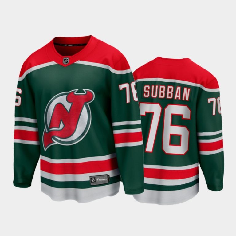 Men New Jersey Devils P.K. Subban #76 Reverse Retro Green 2020-21 Special Edition Jersey