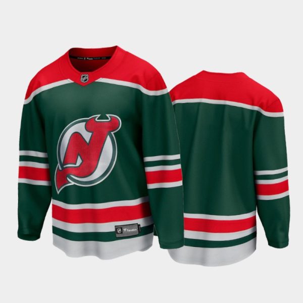 Men New Jersey Devils Special Edition Green 2020-21 Breakaway Blank Jersey