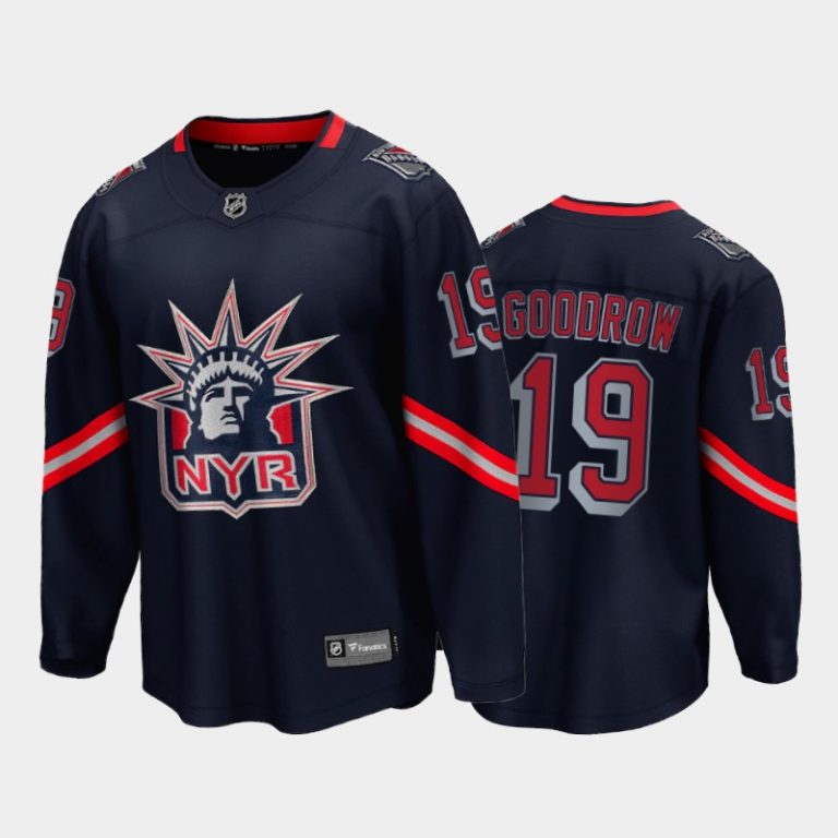 Men New York Rangers #19 Barclay Goodrow Special Edition Blue 2021 Jersey