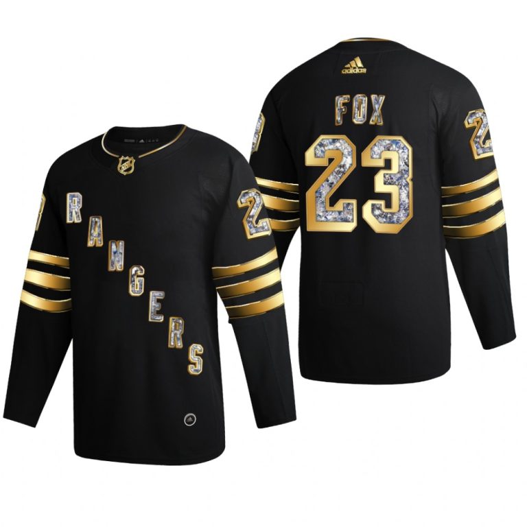 Men New York Rangers Adam Fox #23 Diamond Edition 2022 Stanley Cup Playoffs Black Jersey