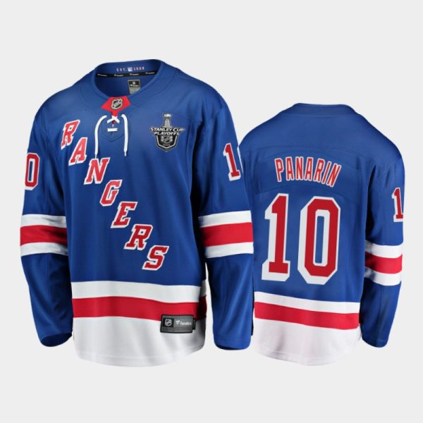 Men New York Rangers Artemi Panarin #10 2020 Stanley Cup Playoffs Royal Home Jersey