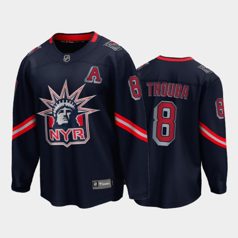 Men New York Rangers Jacob Trouba #8 Reverse Retro Navy Special Edition Jersey