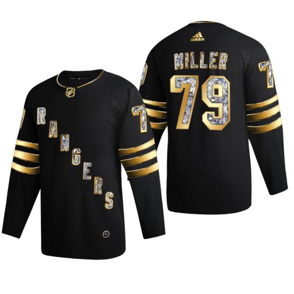 Men New York Rangers K'Andre Miller #79 Diamond Edition 2022 Stanley Cup Playoffs Black Jersey