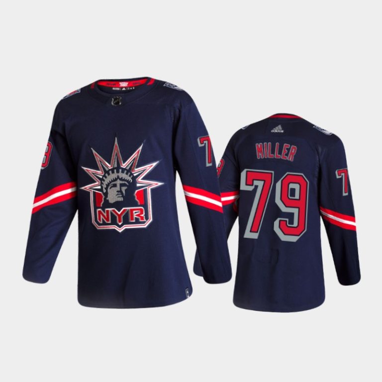 Men New York Rangers K'Andre Miller #79 Reverse Retro 2020-21 Navy Special Edition Jersey