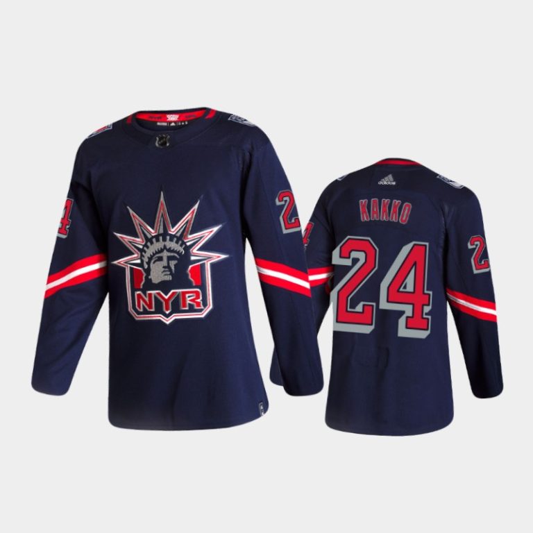 Men New York Rangers Kaapo Kakko #24 Reverse Retro 2020-21 Navy Special Edition Jersey