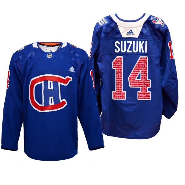 Men Nick Suzuki Montreal Canadiens RadioTeleDON Jersey Royal #14 Special Edition