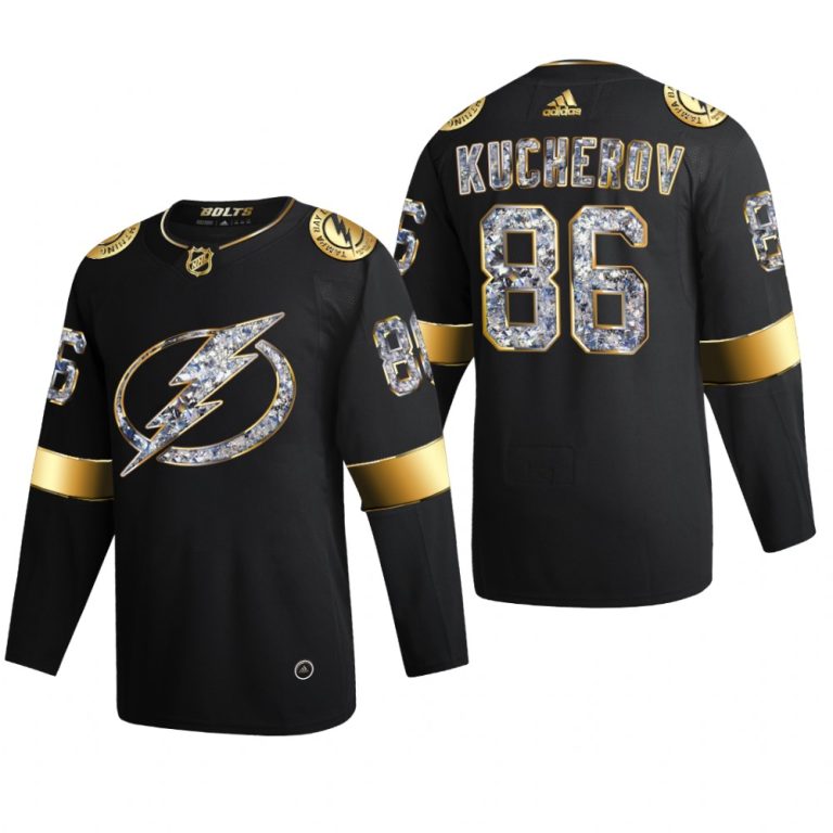 Men Nikita Kucherov #86 Tampa Bay Lightning 2022 Stanley Cup Playoffs Black Diamond Edition Jersey