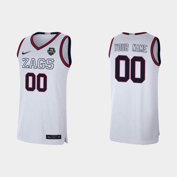 Men No. 00 Custom White 2021 NCAA Basketball Champions Limited Gonzaga Bulldogs Jersey