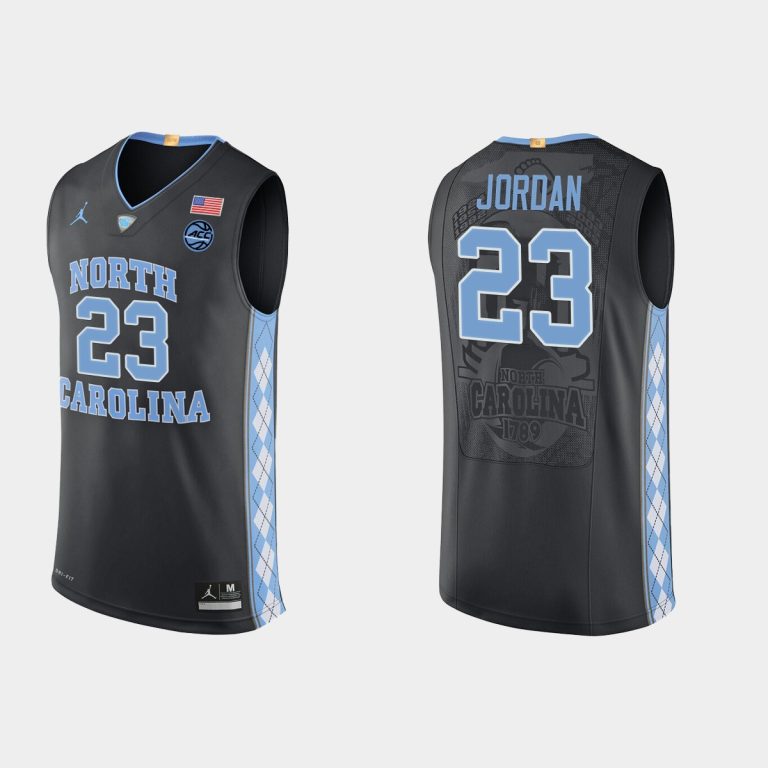 Men North Carolina Tar Heels Michael Jordan Black Jersey