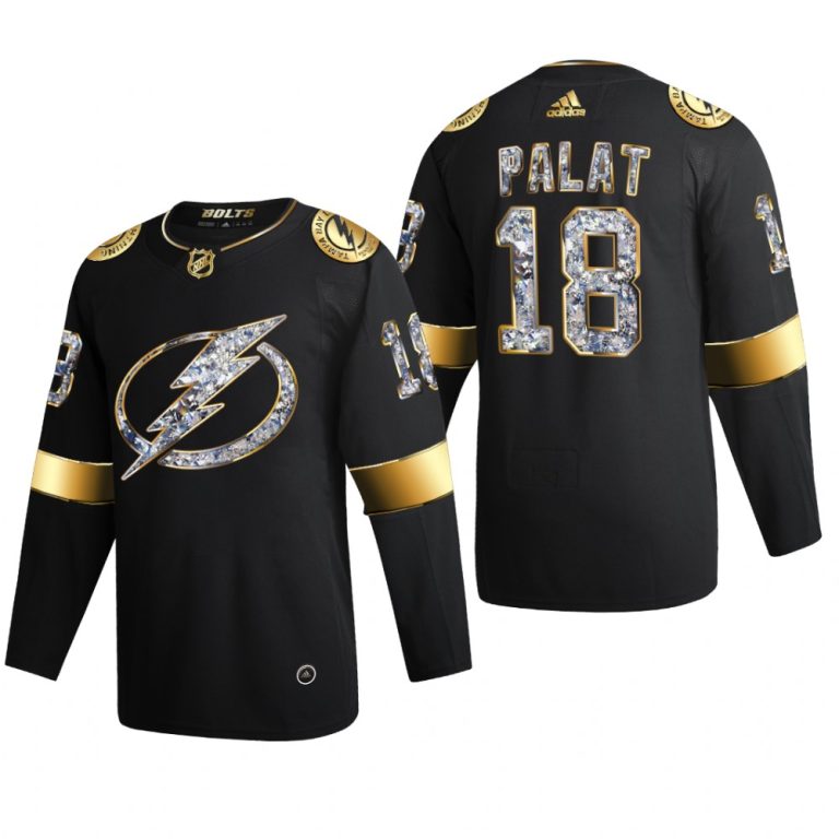 Men Ondrej Palat #18 Tampa Bay Lightning 2022 Stanley Cup Playoffs Black Diamond Edition Jersey