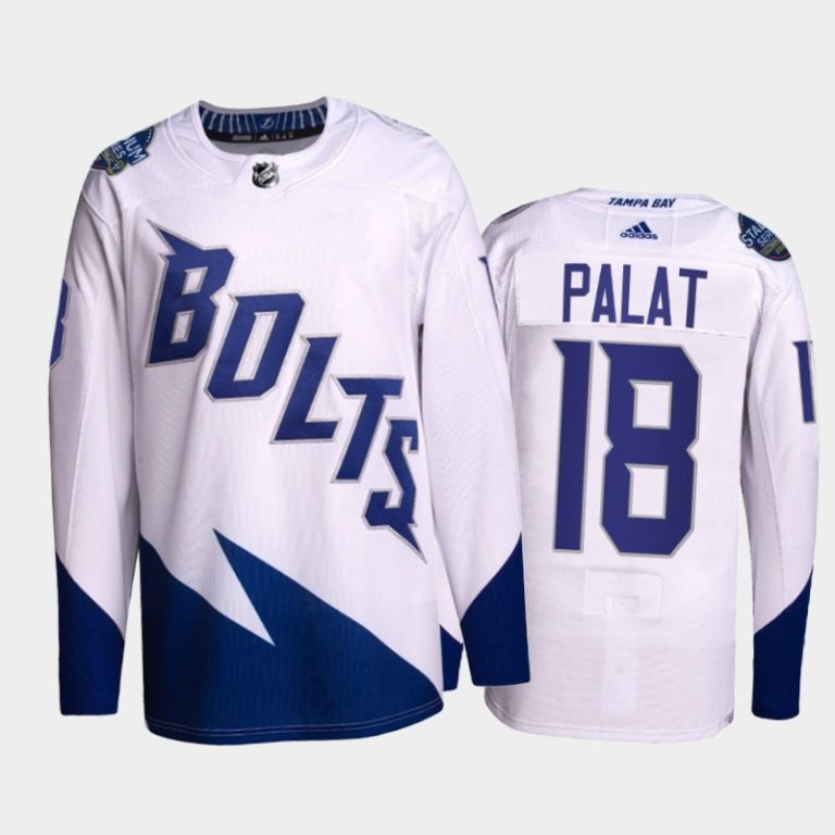 Men Ondrej Palat Lightning 2022 Stadium Series Jersey #18 Primegreen White Uniform