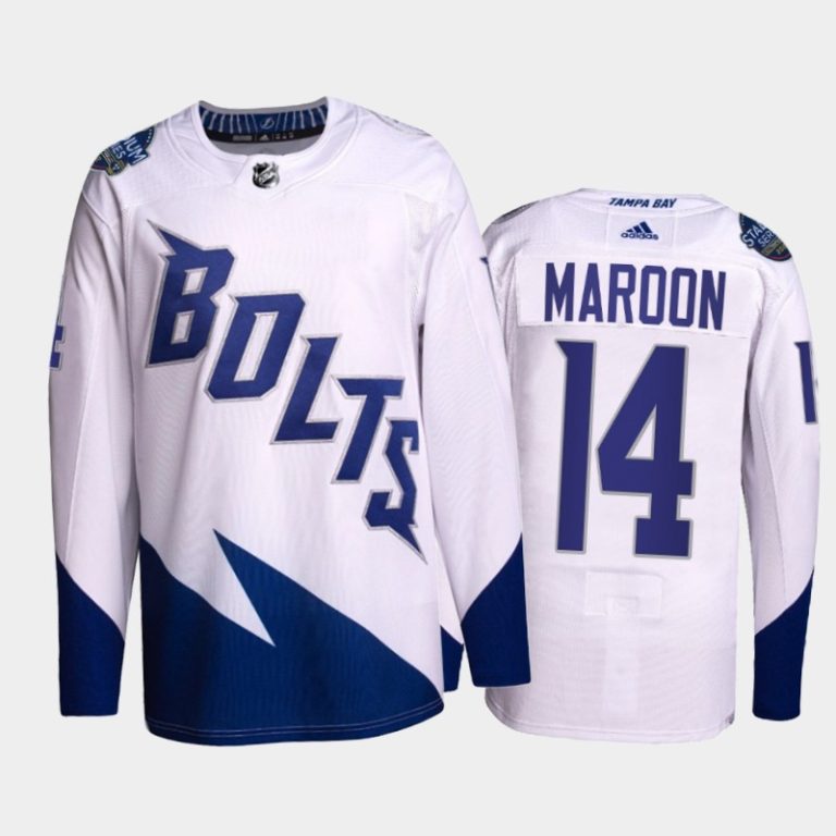 Men Patrick Maroon Lightning 2022 Stadium Series Jersey #14 Primegreen White Uniform