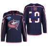 Men Patrik Laine Columbus Blue Jackets 2022 NHL Global Series Jersey Navy #29 Finland Edition Uniform