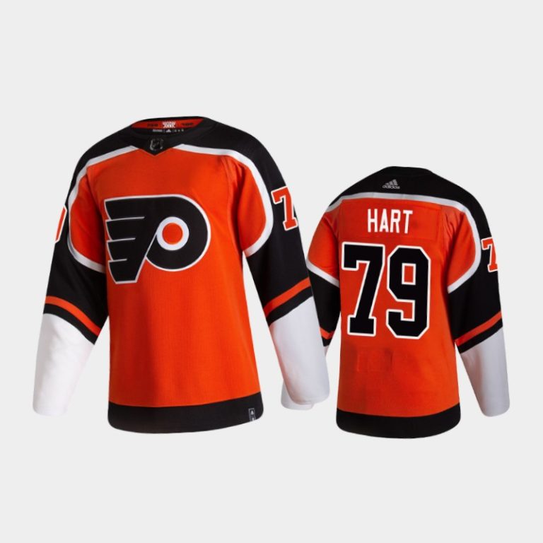 Men Philadelphia Flyers Carter Hart #79 Reverse Retro 2020-21 Orange Special Edition Pro Jersey