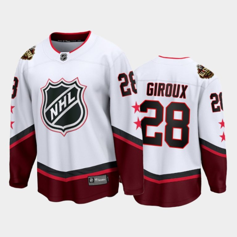 Men Philadelphia Flyers Claude Giroux #28 2022 All-Star Jersey White Eastern Conference