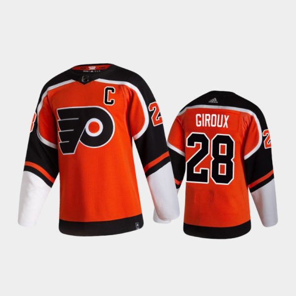 Men Philadelphia Flyers Claude Giroux #28 Reverse Retro 2020-21 Orange Special Edition Pro Jersey