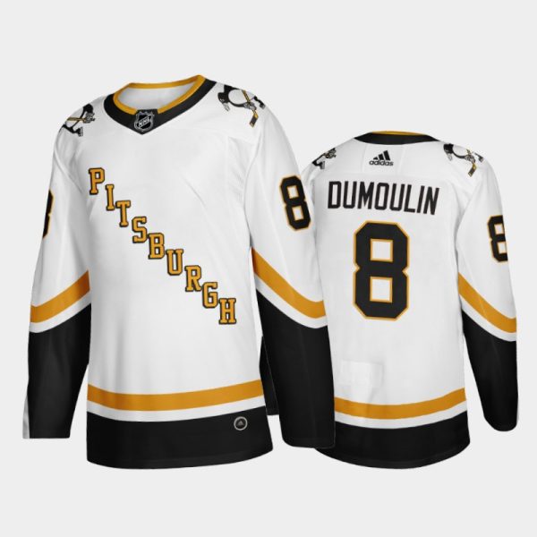 Men Pittsburgh Penguins Brian Dumoulin #8 2021 Reverse Retro White Fourth Jersey