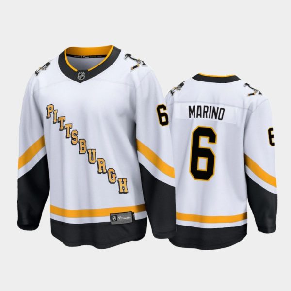 Men Pittsburgh Penguins John Marino #6 Special Edition White 2021 Jersey