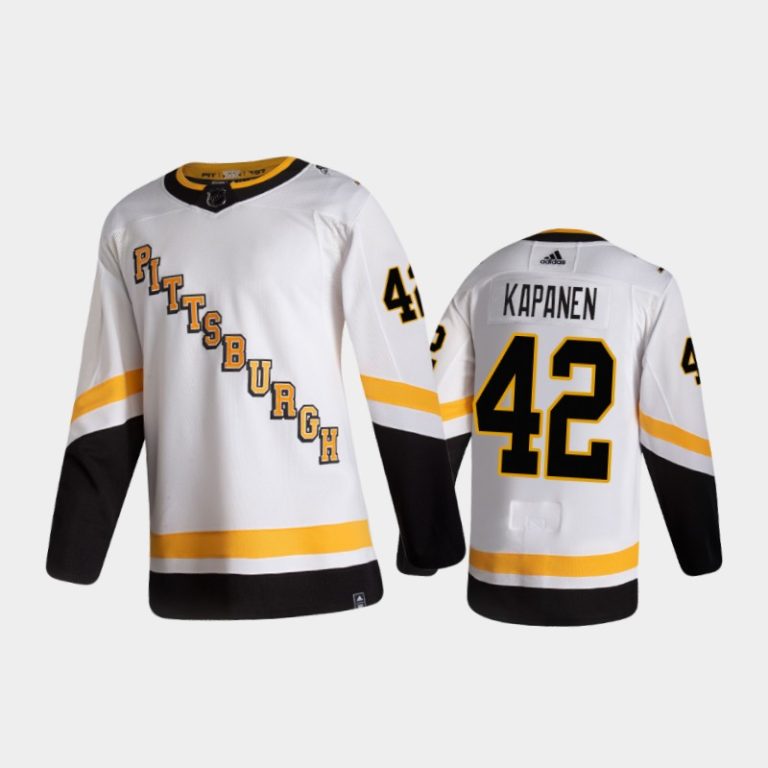 Men Pittsburgh Penguins Kasperi Kapanen #42 Reverse Retro 2020-21 White Special Edition Pro Jersey