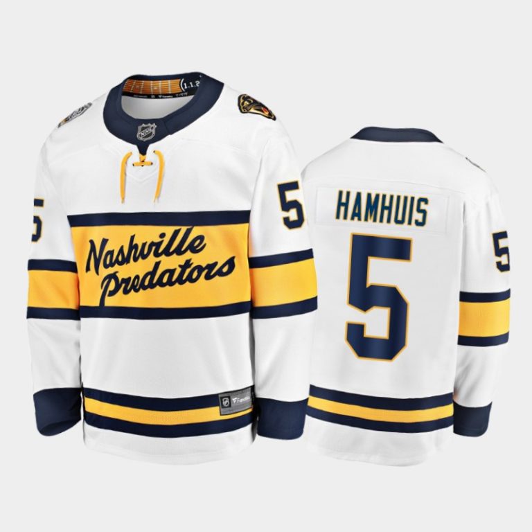 Men Predators Dan Hamhuis #5 White 2020 Winter Classic Breakaway Player Jersey